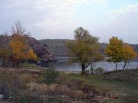 На берегу Днепра осенью