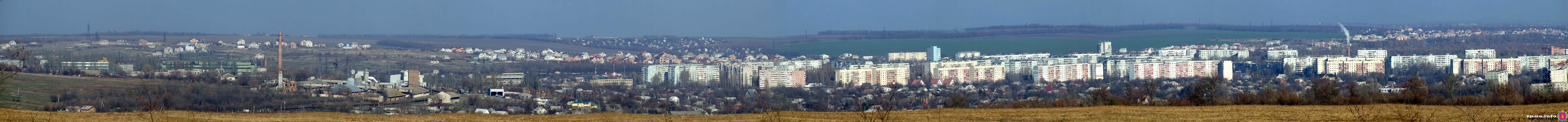 Панорама - вид на северо-западную часть Запорожья